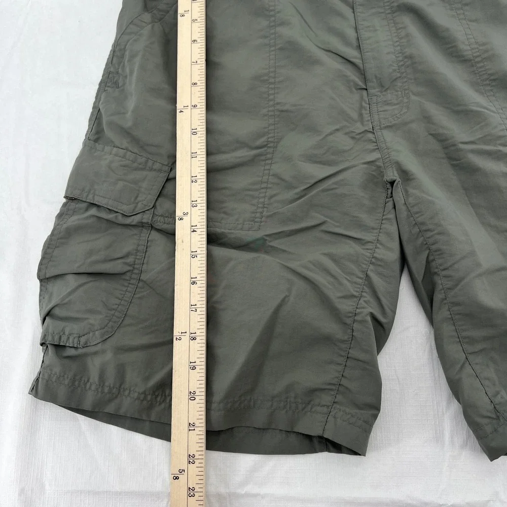 REI Sahara Mens‎ XL Sage Green Nylon Cargo Hiking Shorts UPF 50+ Outdoor 0215